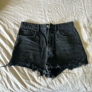 Zara black denim shorts